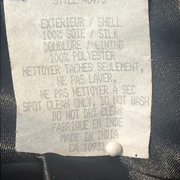 Scala Vintage Black Short Silk Dress - Picture 14 of 16